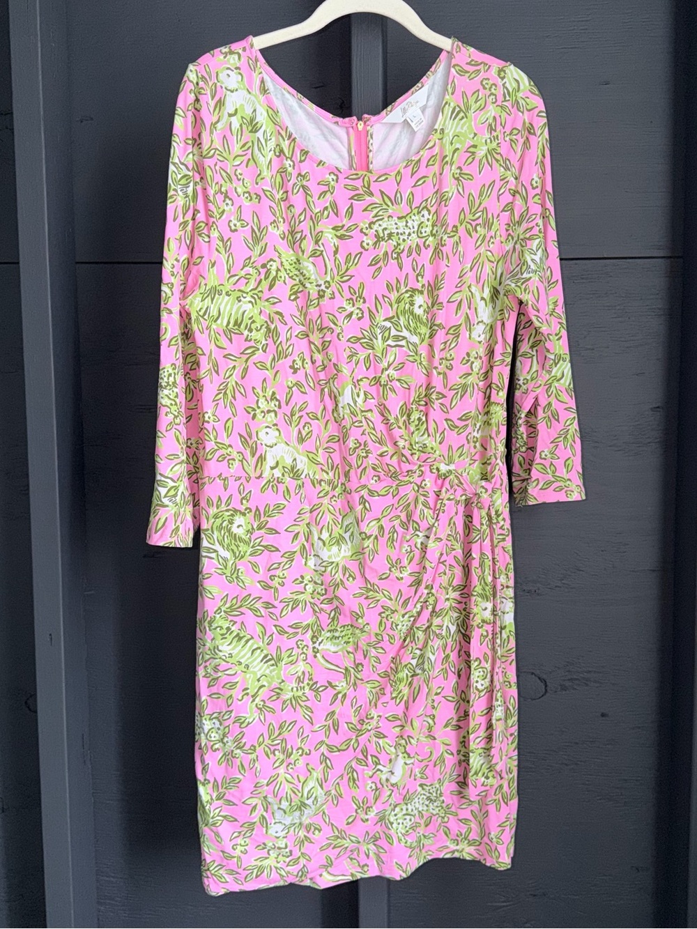 Lilly Pulitzer Blaise Romper Women’s Size Large Pink Leaf Animal Print